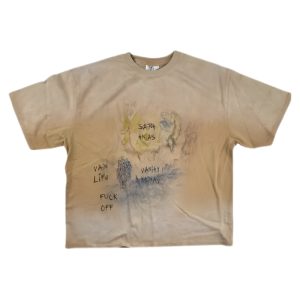 Beige Saint Vanity Graphic Fuck Off Tee