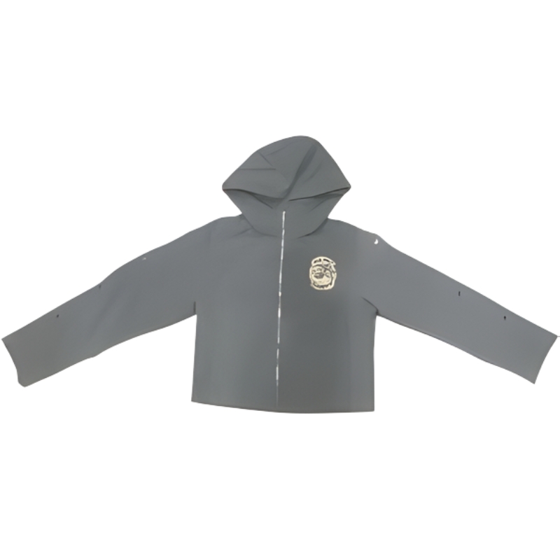 Saint Vanity Grey Nylon Hooded Zipper Jacket Saint Vanity Grey Nylon Hooded Zipper Jacket