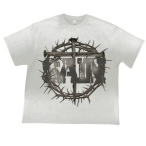 Saint Vanity Saint Light Grey Graphic Tee