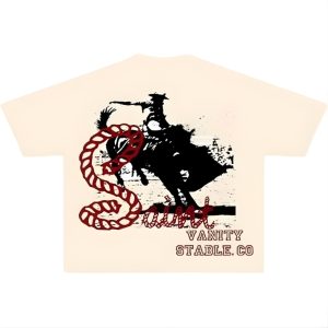 Saint Vanity Stable Logo Cream Graphic Tee