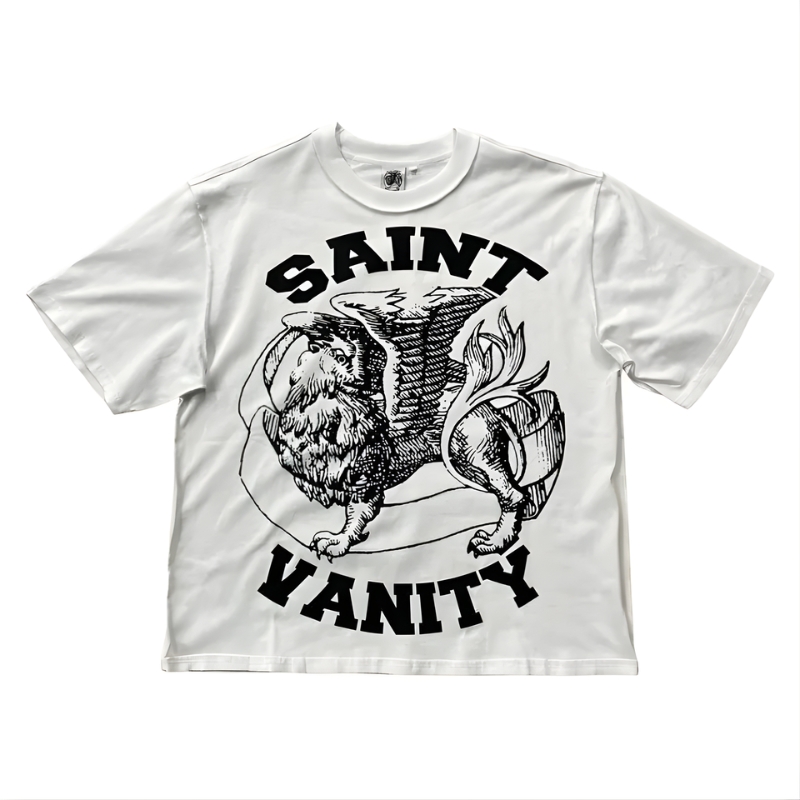 Saint Vanity White Classic Logo Griffin Tee Saint Vanity White Classic Logo Griffin Tee