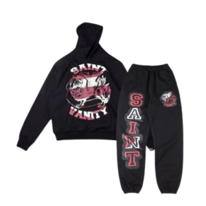 Saint Vanity Printed Hoodie Track Suit Black