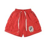 Saint Vanity Red Nylon Shorts