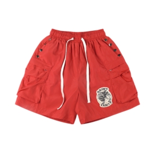Saint Vanity Red Nylon Shorts