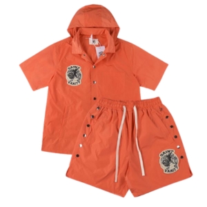 Saint Vanity Signature Hooded Short Set Orange