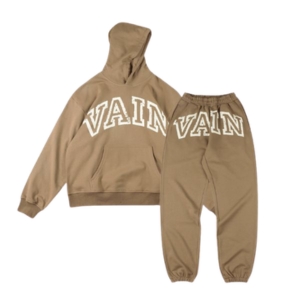 Saint Vanity VAIN Hoodie Jogger Set Beige