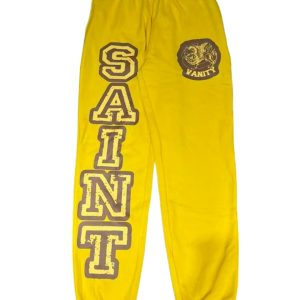 Saint Vanity Yellow Varsity Sweatpants