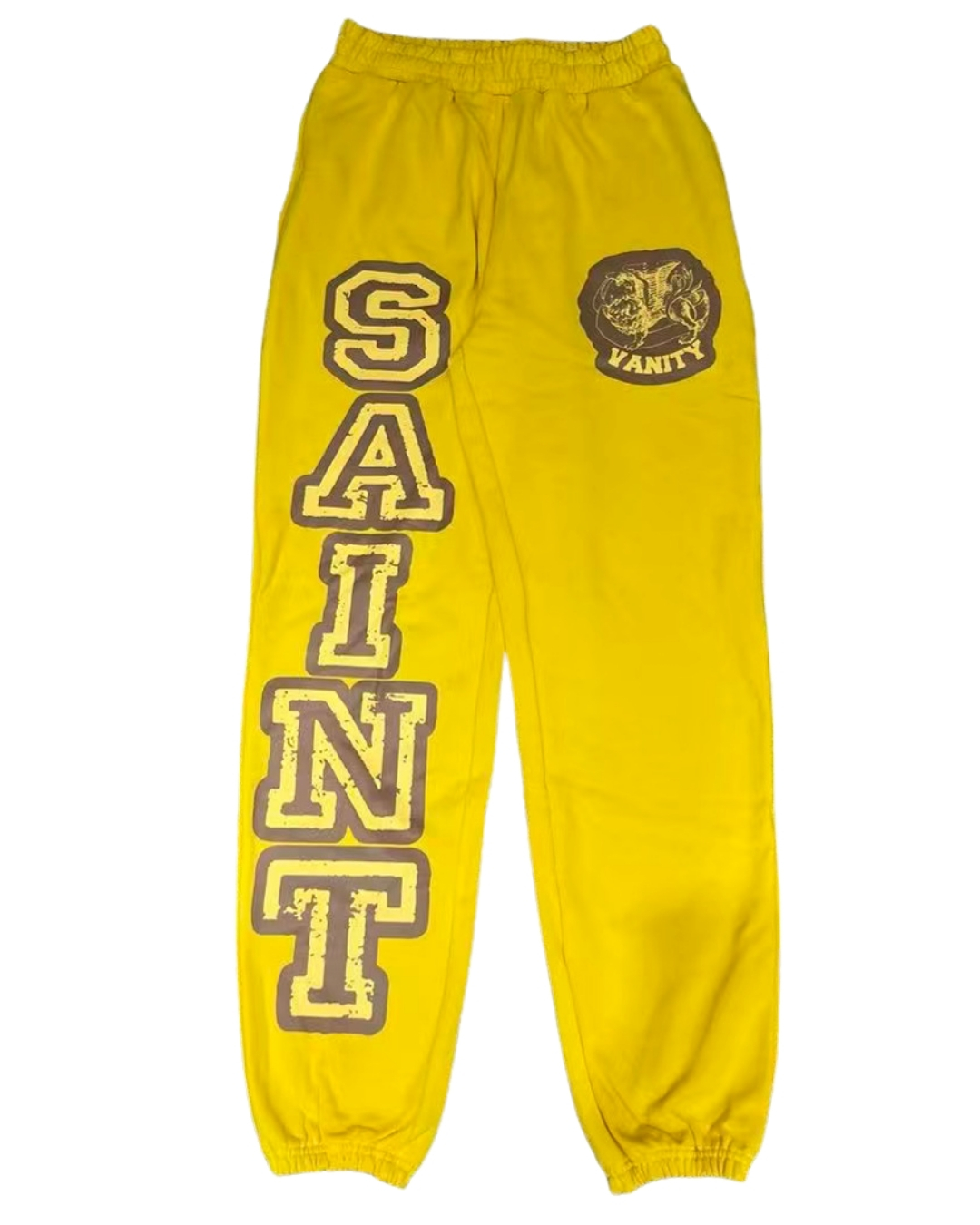 Saint Vanity Yellow Varsity Sweatpants Saint Vanity Yellow Varsity Sweatpants