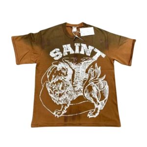 Griffin Tee Distressed Washed Brown