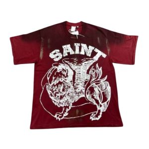 Saint Vanity Dirty Griffin Burgundy T-Shirt