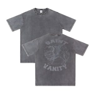 Saint Vanity Griffin Washed Brown Oversized T-Shirt